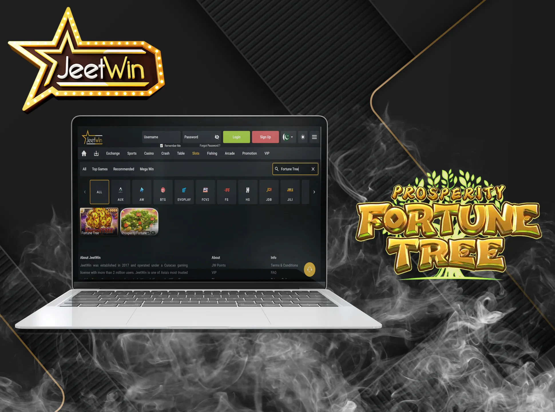 JeetWin ویب سائٹ پر فارچیون ٹری پر اپنی قسمت آزمائیں.