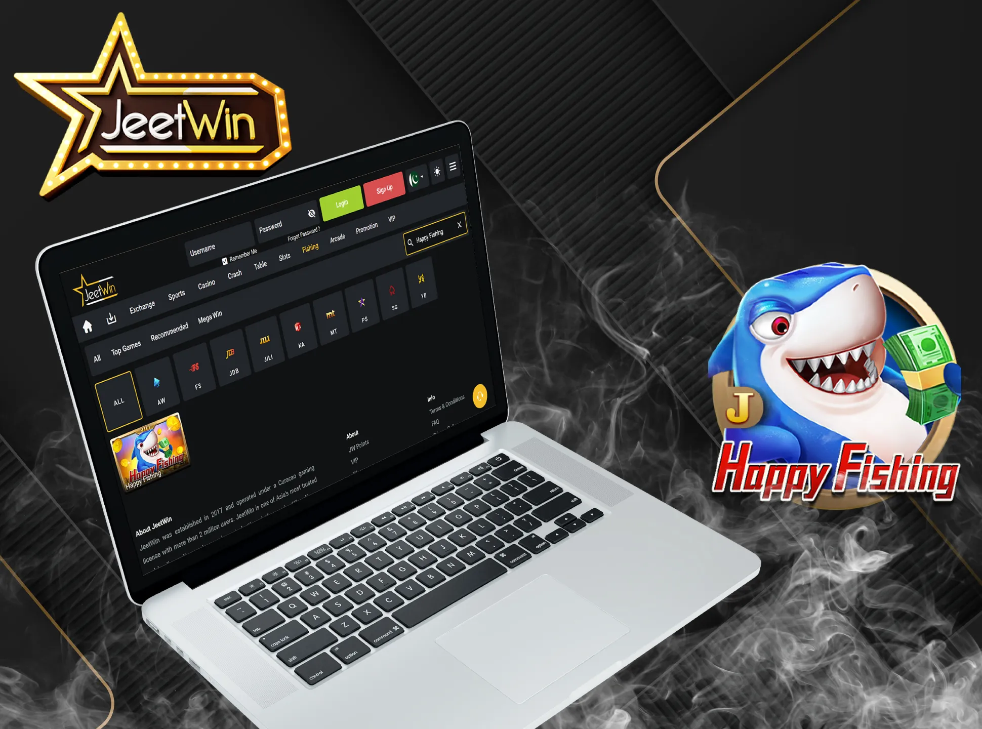 JeetWin ویب سائٹ پر ہیپی فشنگ کھیلنے کا لطف اٹھائیں۔