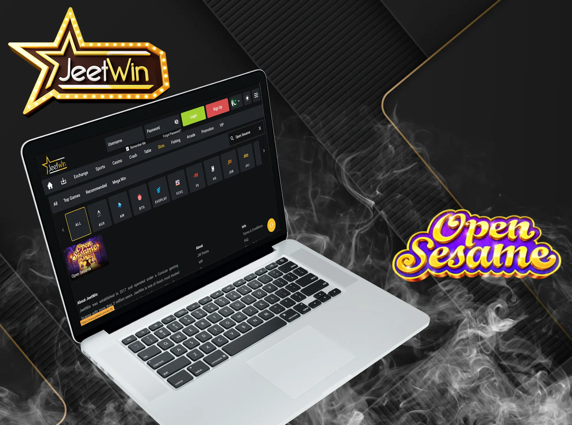JeetWin ویب سائٹ پر اوپن سیسم کھیلنا شروع کریں۔