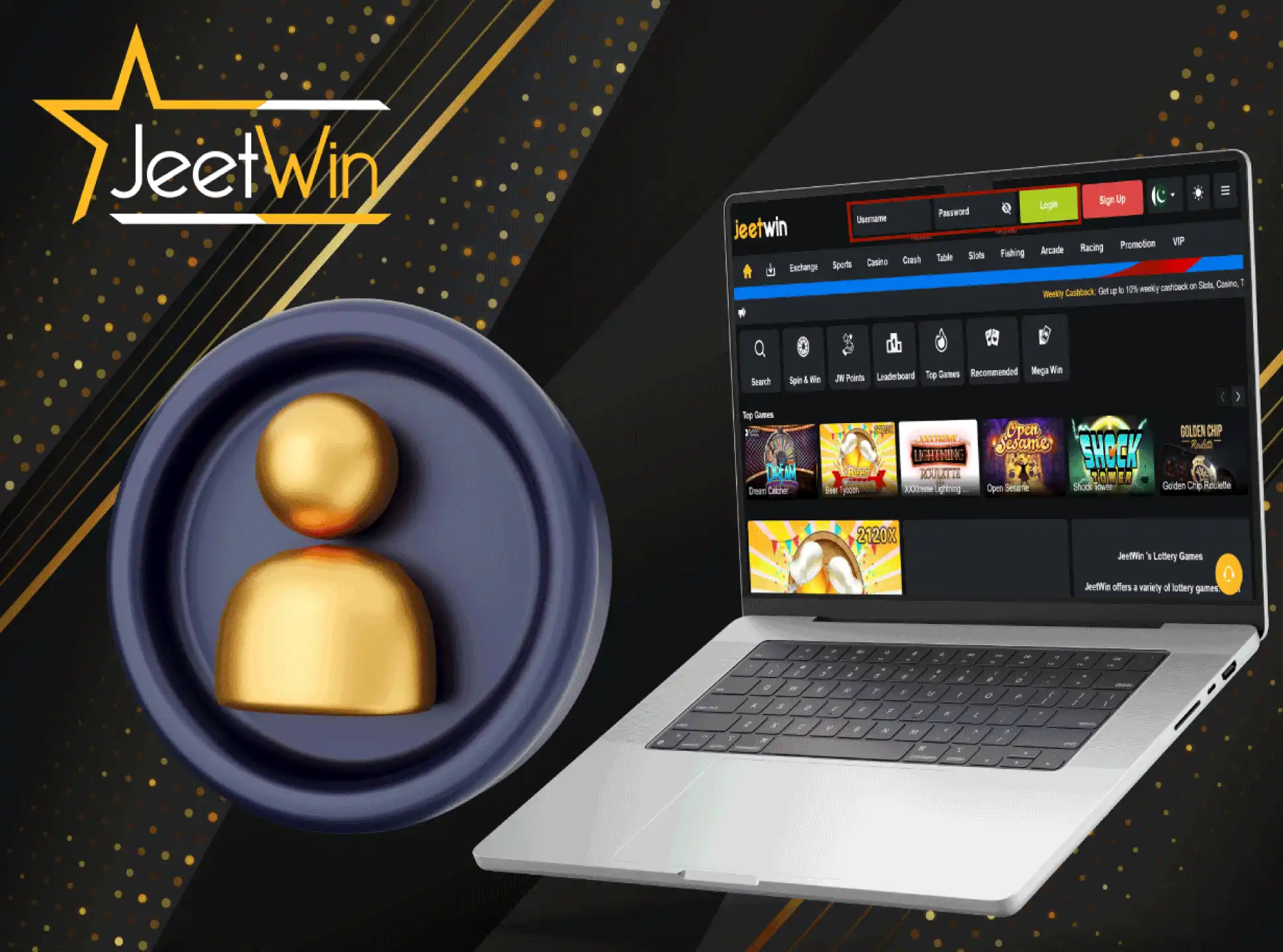 سائٹ پر اجازت کے لیے لاگ ان اور پاس ورڈ درج کریں۔