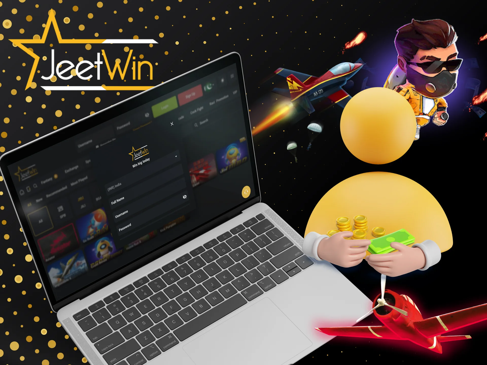 ایک JeetWin اکاؤنٹ بنائیں اور حقیقی رقم کے لیے کریش گیمز کھیلنا شروع کریں۔