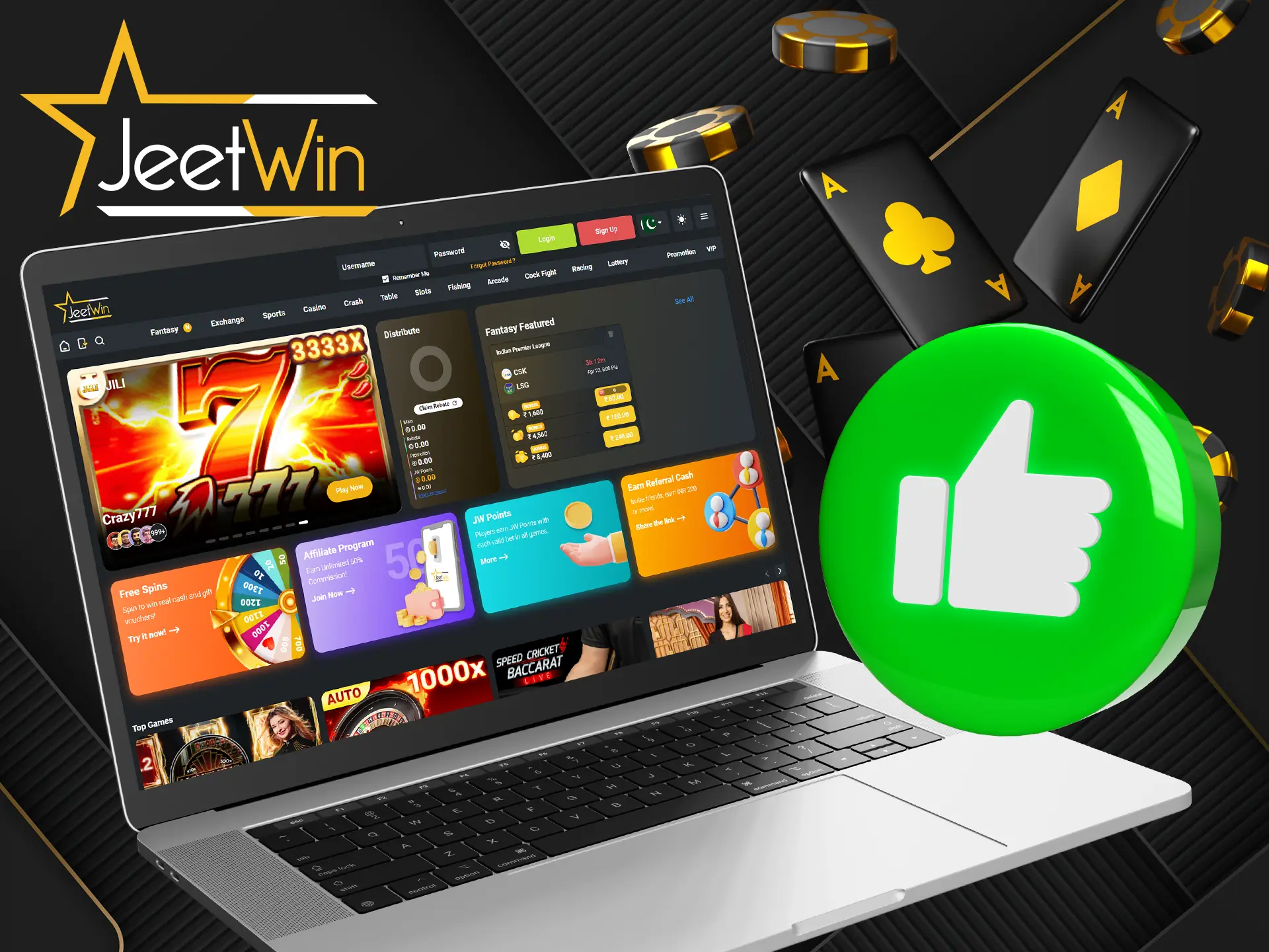 ہر روز سینکڑوں پاکستانی صارفین JeetWin کا انتخاب کرتے ہیں۔