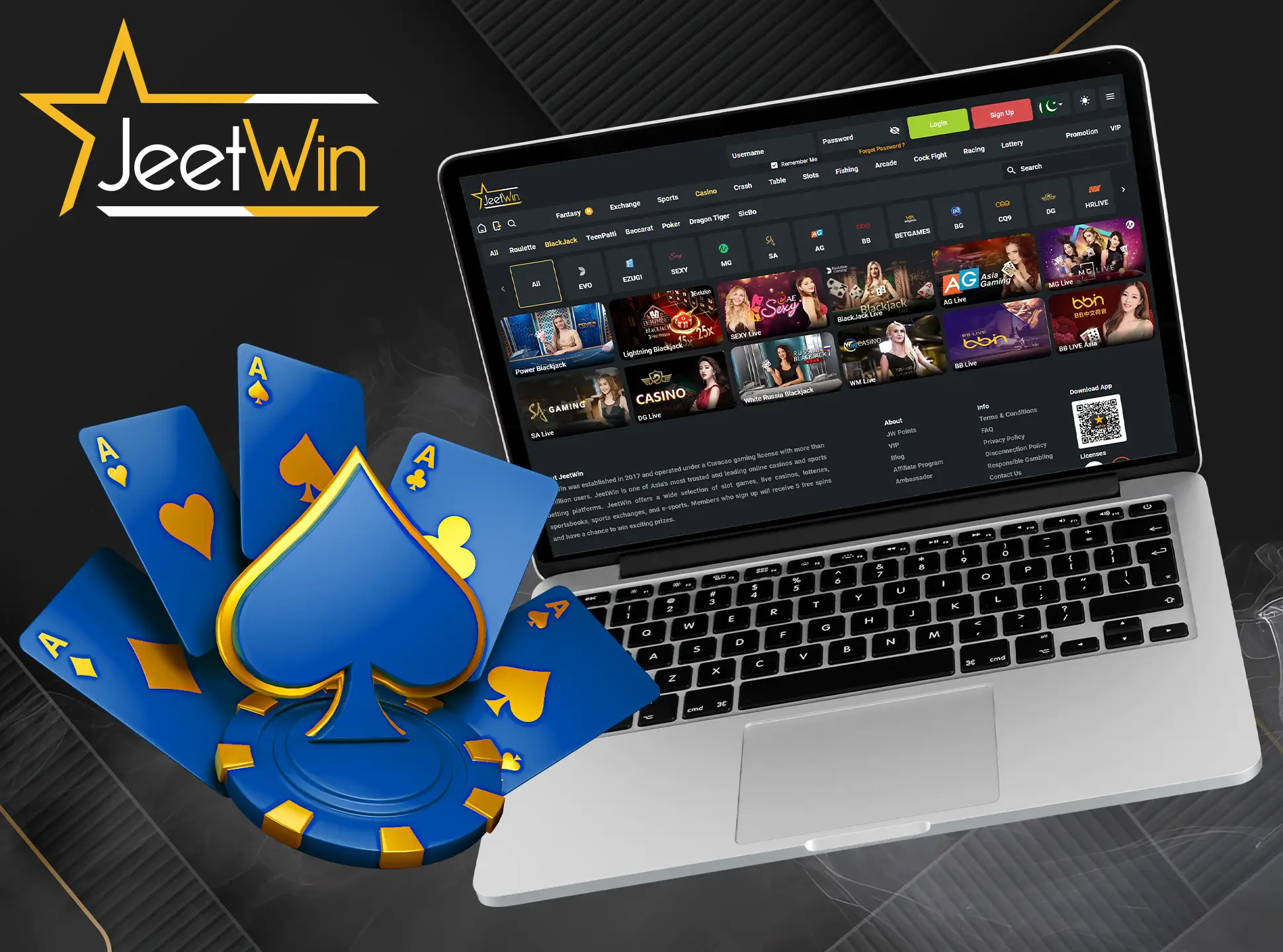Live Blackjack is very popular among JeetWin players.